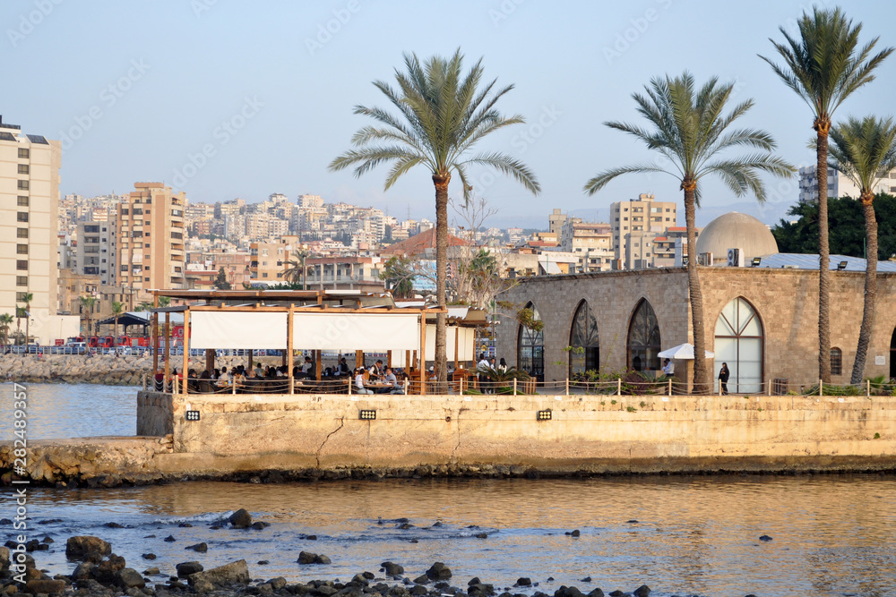 Obraz premium Liban, bord de mer à Saïda, 2018