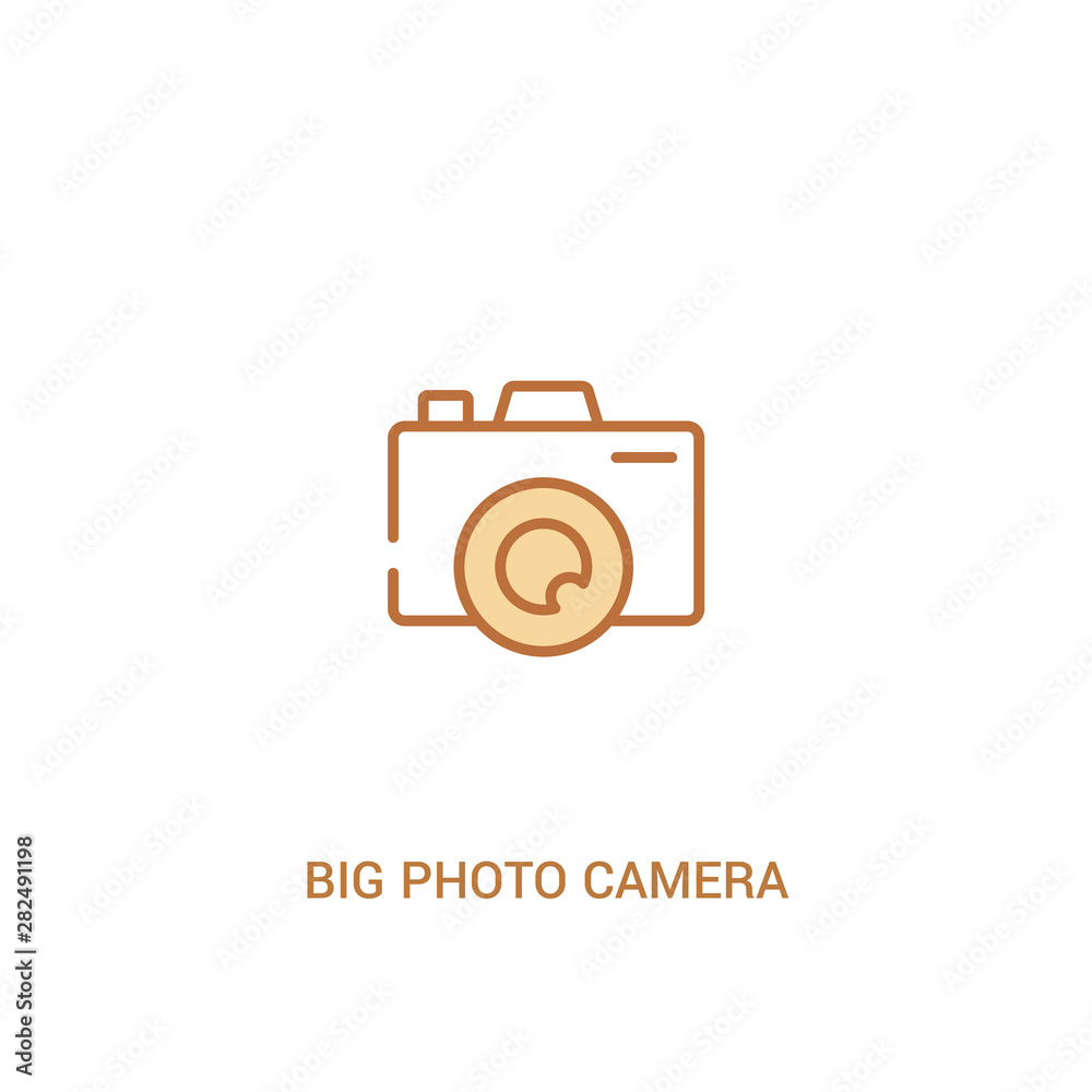 big photo camera concept 2 colored icon. simple line element illustration. outline brown big photo camera symbol. can be used for web and mobile ui/ux. big photo camera concept 2 colored icon. simple line element illustration. outline brown big photo camera symbol. can be used for web and mobile ui/ux.