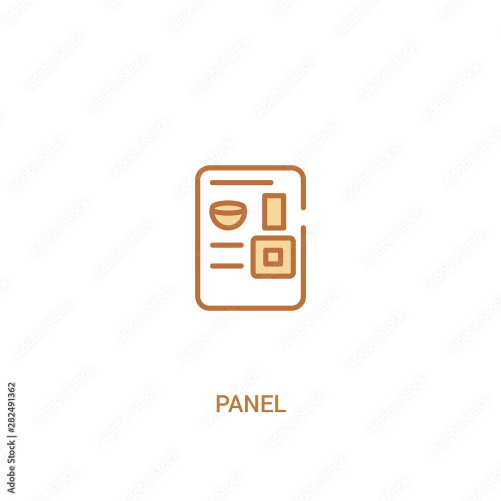 panel concept 2 colored icon. simple line element illustration. outline brown panel symbol. can be used for web and mobile ui/ux. panel concept 2 colored icon. simple line element illustration. outline brown panel symbol. can be used for web and mobile ui/ux.
