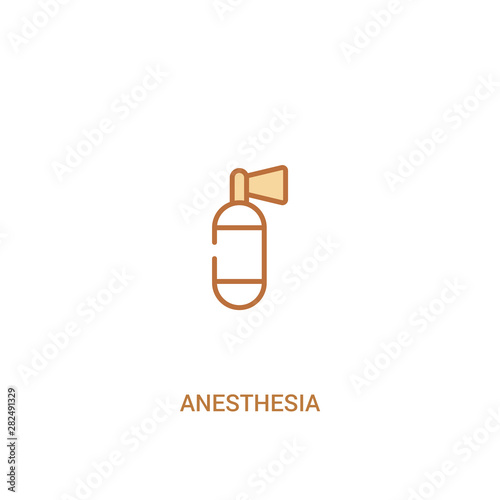 anesthesia concept 2 colored icon. simple line element illustration. outline brown anesthesia symbol. can be used for web and mobile ui/ux.