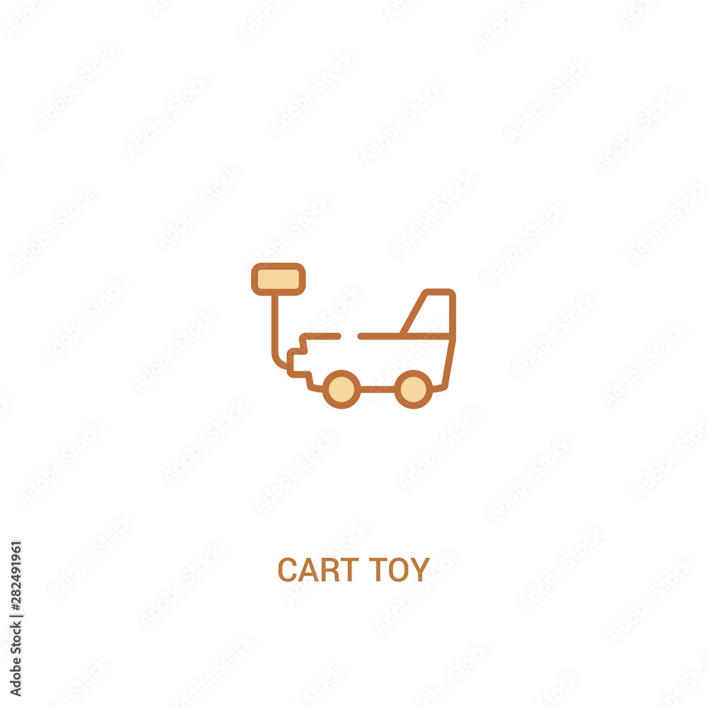 cart toy concept 2 colored icon. simple line element illustration. outline brown cart toy symbol. can be used for web and mobile ui/ux. cart toy concept 2 colored icon. simple line element illustration. outline brown cart toy symbol. can be used for web and mobile ui/ux.