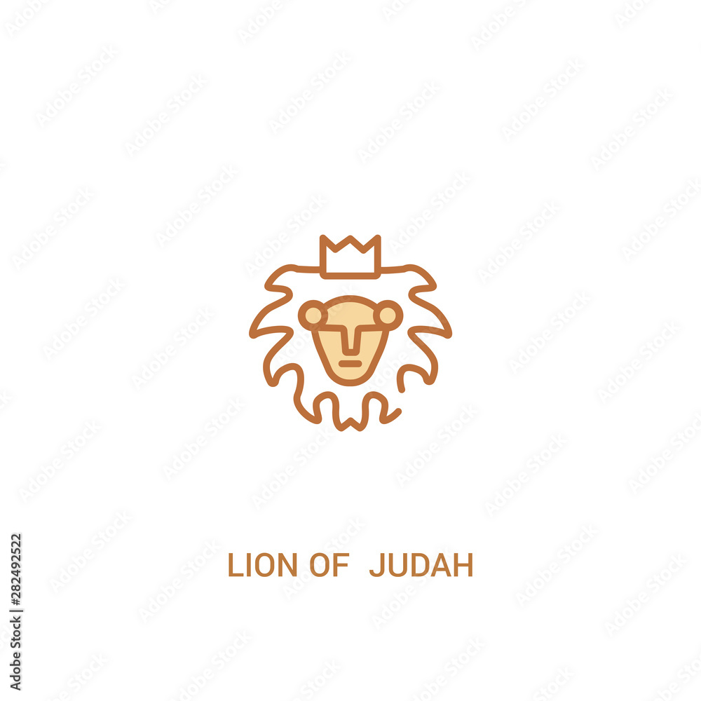 lion of judah concept 2 colored icon. simple line element illustration. outline brown lion of judah symbol. can be used for web and mobile ui/ux. lion of judah concept 2 colored icon. simple line element illustration. outline brown lion of judah symbol. can be used for web and mobile ui/ux.