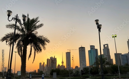 sunset in Kuwait City  © Fay