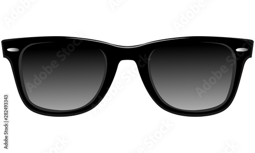 Sunglasses in black plastic rimmed classic model photo
