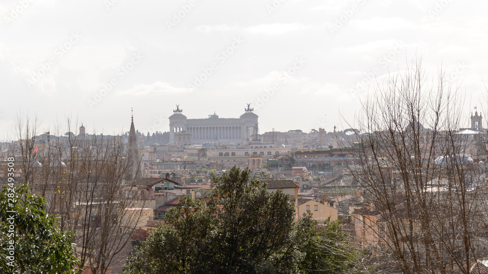 Beautiful view in the ancient center of Rome