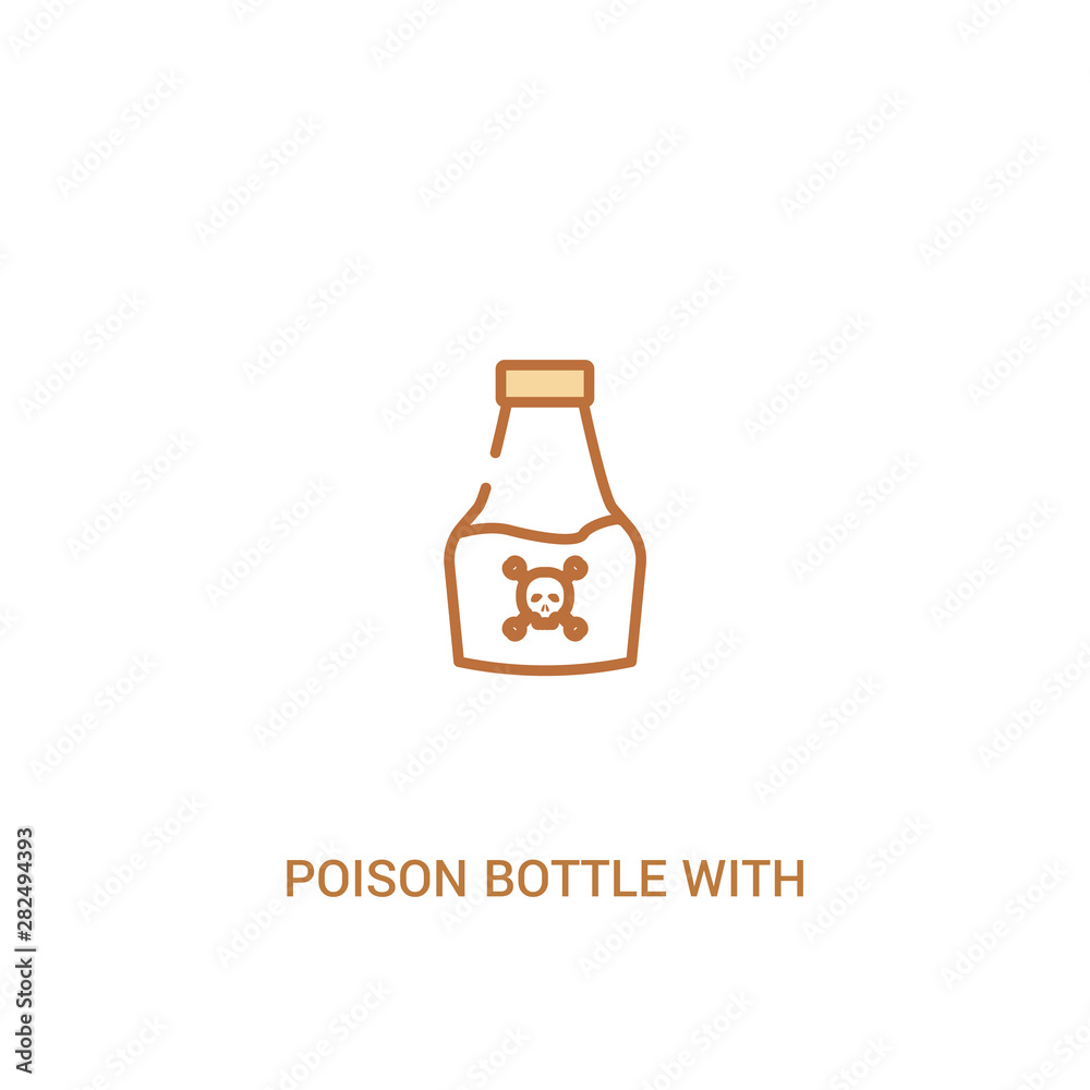 poison bottle with a skull concept 2 colored icon. simple line element illustration. outline brown poison bottle with a skull symbol. can be used for web and mobile ui/ux. poison bottle with a skull concept 2 colored icon. simple line element illustration. outline brown poison bottle with a skull symbol. can be used for web and mobile ui/ux.