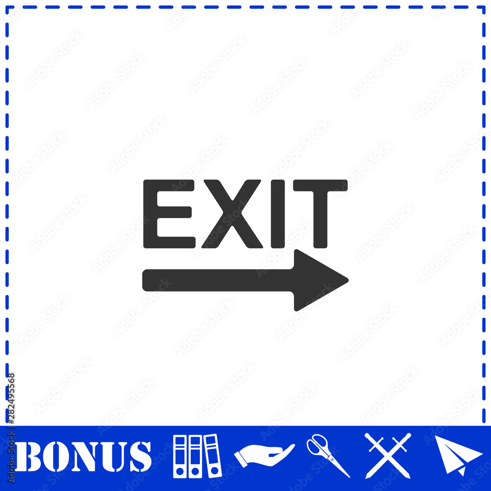 Obraz premium Exit icon flat
