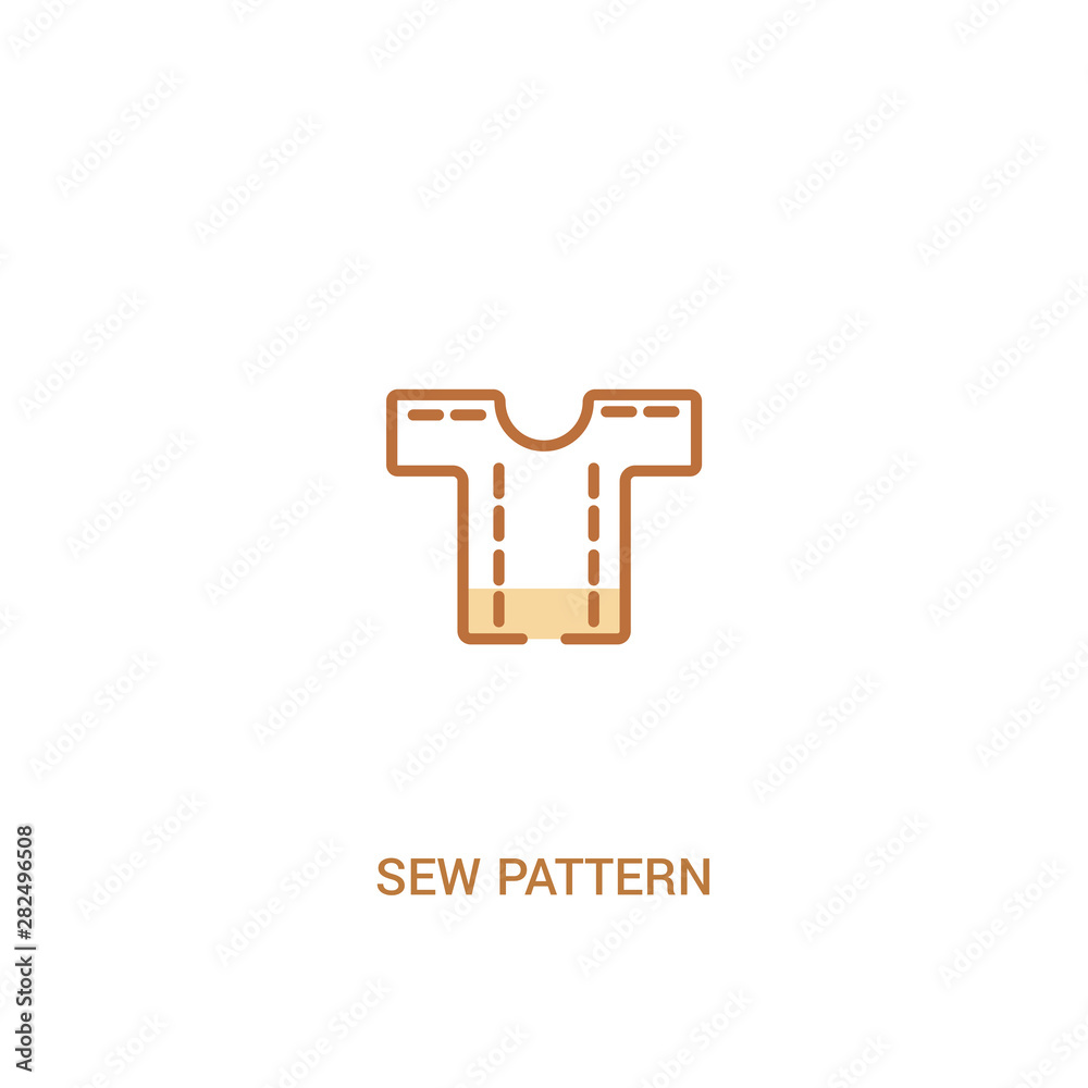 sew pattern concept 2 colored icon. simple line element illustration. outline brown sew pattern symbol. can be used for web and mobile ui/ux. sew pattern concept 2 colored icon. simple line element illustration. outline brown sew pattern symbol. can be used for web and mobile ui/ux.
