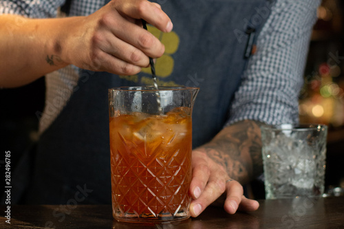 A picture of an old fashioned being made