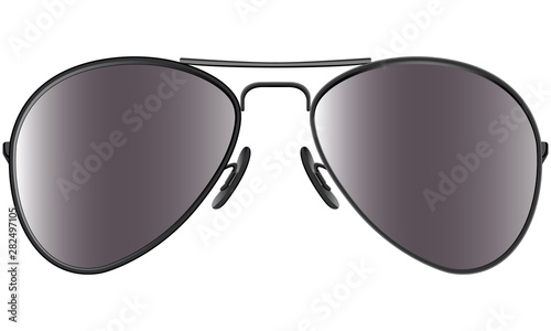 Sunglasses in metal frame aviator model