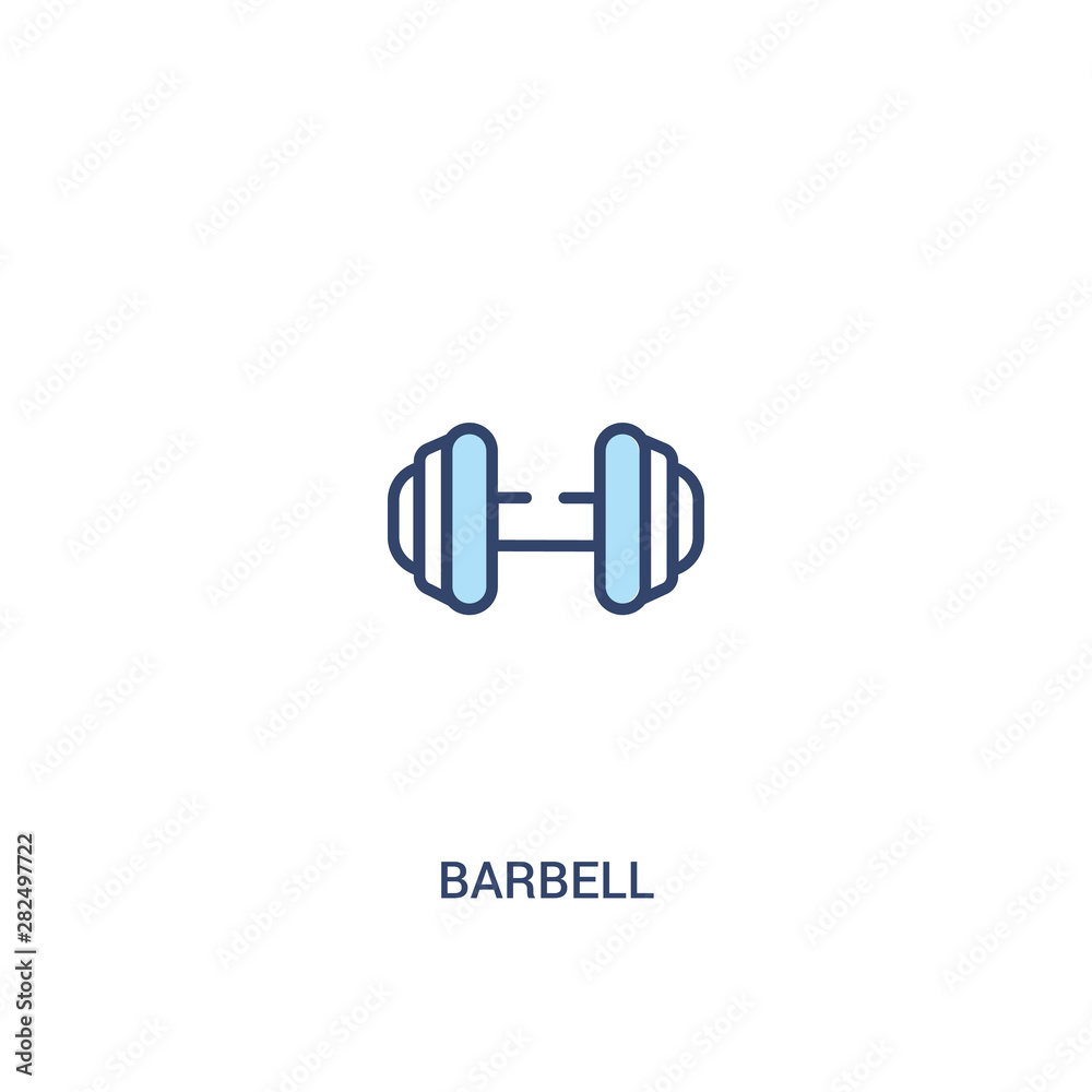 barbell concept 2 colored icon. simple line element illustration. outline blue barbell symbol. can be used for web and mobile ui/ux. barbell concept 2 colored icon. simple line element illustration. outline blue barbell symbol. can be used for web and mobile ui/ux.