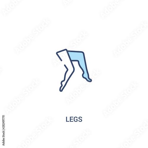 legs concept 2 colored icon. simple line element illustration. outline blue legs symbol. can be used for web and mobile ui/ux.
