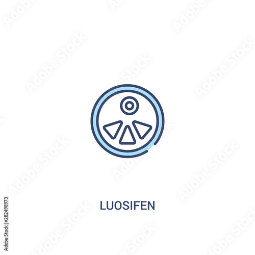 luosifen concept 2 colored icon. simple line element illustration. outline blue luosifen symbol. can be used for web and mobile ui/ux.
