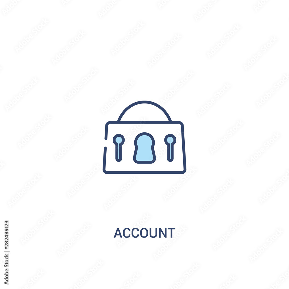 account concept 2 colored icon. simple line element illustration. outline blue account symbol. can be used for web and mobile ui/ux. account concept 2 colored icon. simple line element illustration. outline blue account symbol. can be used for web and mobile ui/ux.