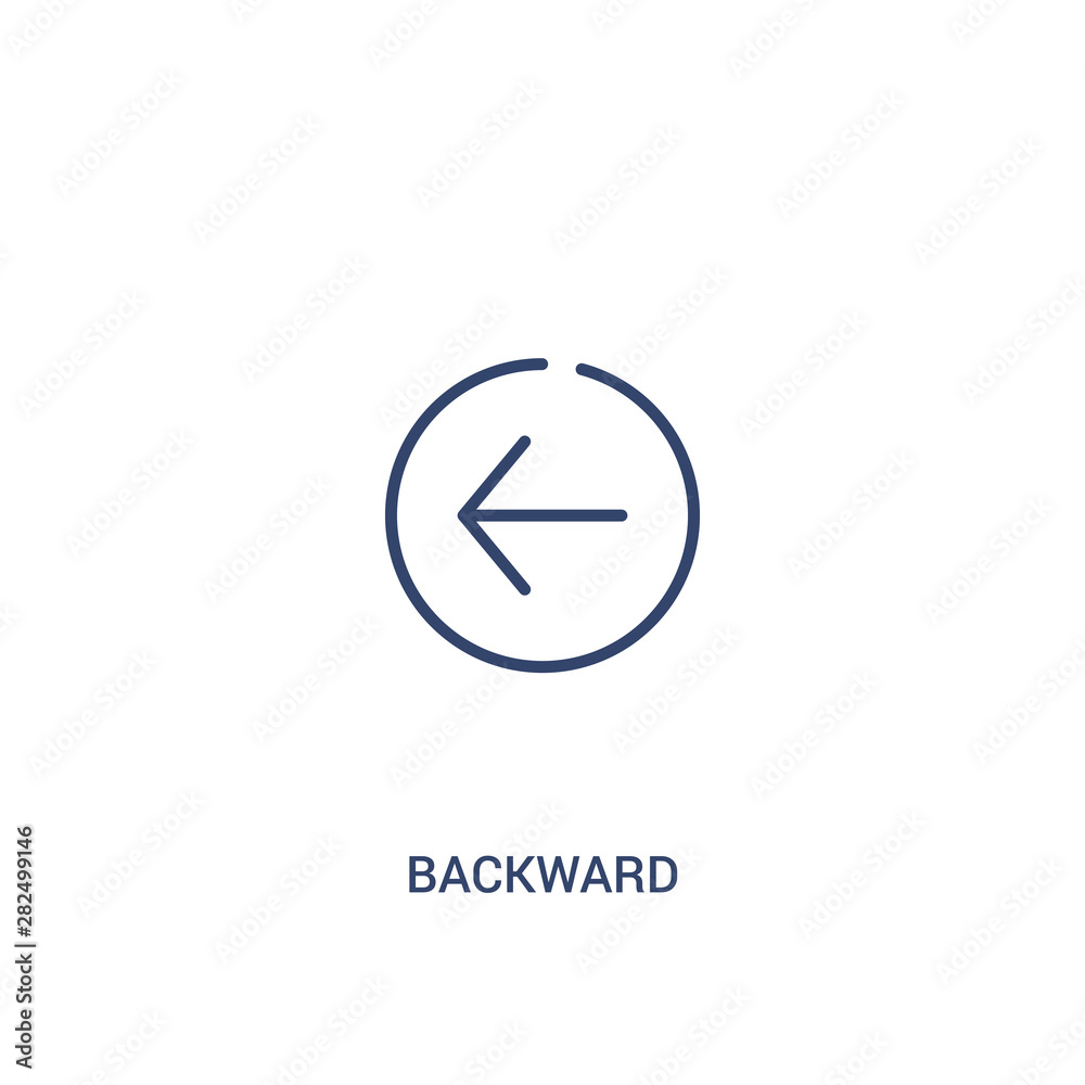 backward concept 2 colored icon. simple line element illustration. outline blue backward symbol. can be used for web and mobile ui/ux. backward concept 2 colored icon. simple line element illustration. outline blue backward symbol. can be used for web and mobile ui/ux.