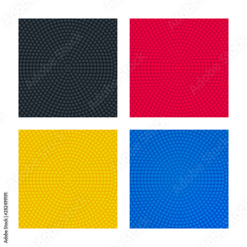 Colorful backgrounds with circular dotted textures