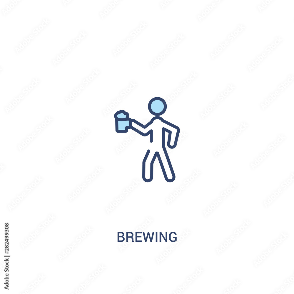 brewing concept 2 colored icon. simple line element illustration. outline blue brewing symbol. can be used for web and mobile ui/ux. brewing concept 2 colored icon. simple line element illustration. outline blue brewing symbol. can be used for web and mobile ui/ux.