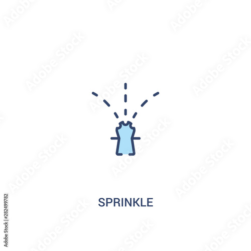 sprinkle concept 2 colored icon. simple line element illustration. outline blue sprinkle symbol. can be used for web and mobile ui/ux.