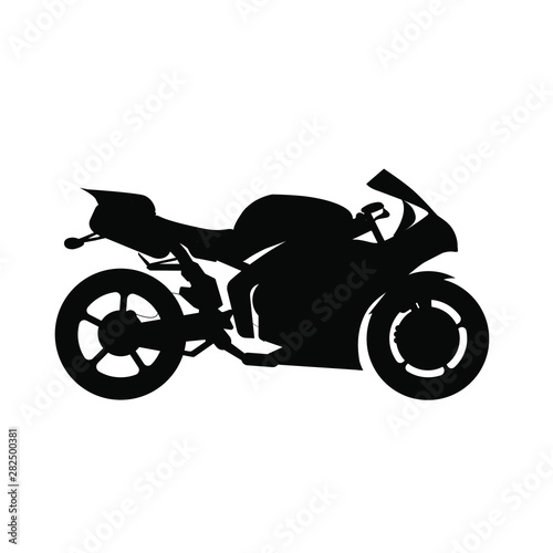 isolate vector black silhuette motorcycle on white background