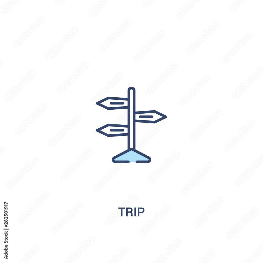 trip concept 2 colored icon. simple line element illustration. outline blue trip symbol. can be used for web and mobile ui/ux. trip concept 2 colored icon. simple line element illustration. outline blue trip symbol. can be used for web and mobile ui/ux.