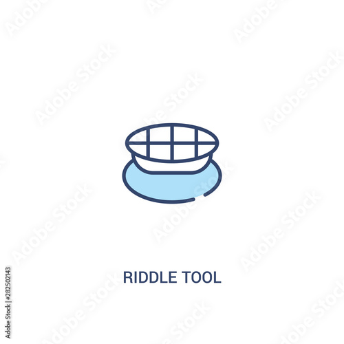 riddle tool concept 2 colored icon. simple line element illustration. outline blue riddle tool symbol. can be used for web and mobile ui/ux.