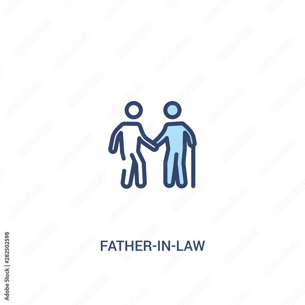 father-in-law concept 2 colored icon. simple line element illustration. outline blue father-in-law symbol. can be used for web and mobile ui/ux. father-in-law concept 2 colored icon. simple line element illustration. outline blue father-in-law symbol. can be used for web and mobile ui/ux.