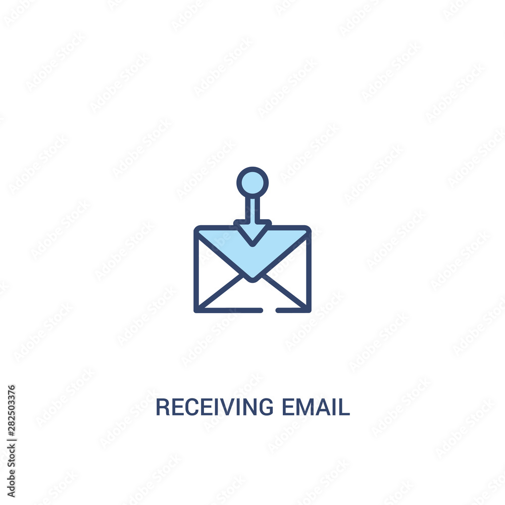 receiving email concept 2 colored icon. simple line element illustration. outline blue receiving email symbol. can be used for web and mobile ui/ux. receiving email concept 2 colored icon. simple line element illustration. outline blue receiving email symbol. can be used for web and mobile ui/ux.