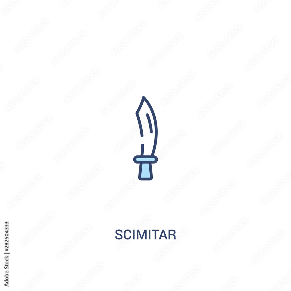 scimitar concept 2 colored icon. simple line element illustration. outline blue scimitar symbol. can be used for web and mobile ui/ux. scimitar concept 2 colored icon. simple line element illustration. outline blue scimitar symbol. can be used for web and mobile ui/ux.