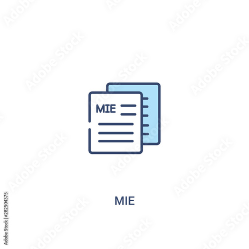 mie concept 2 colored icon. simple line element illustration. outline blue mie symbol. can be used for web and mobile ui/ux. © zaurrahimov