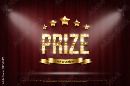 Prize winning web banner vector template