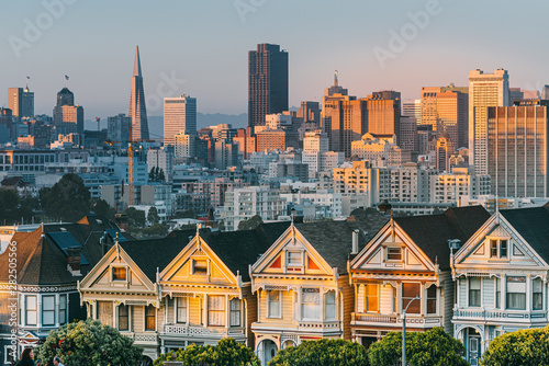 Painted Ladies San Francisco sunset architecture