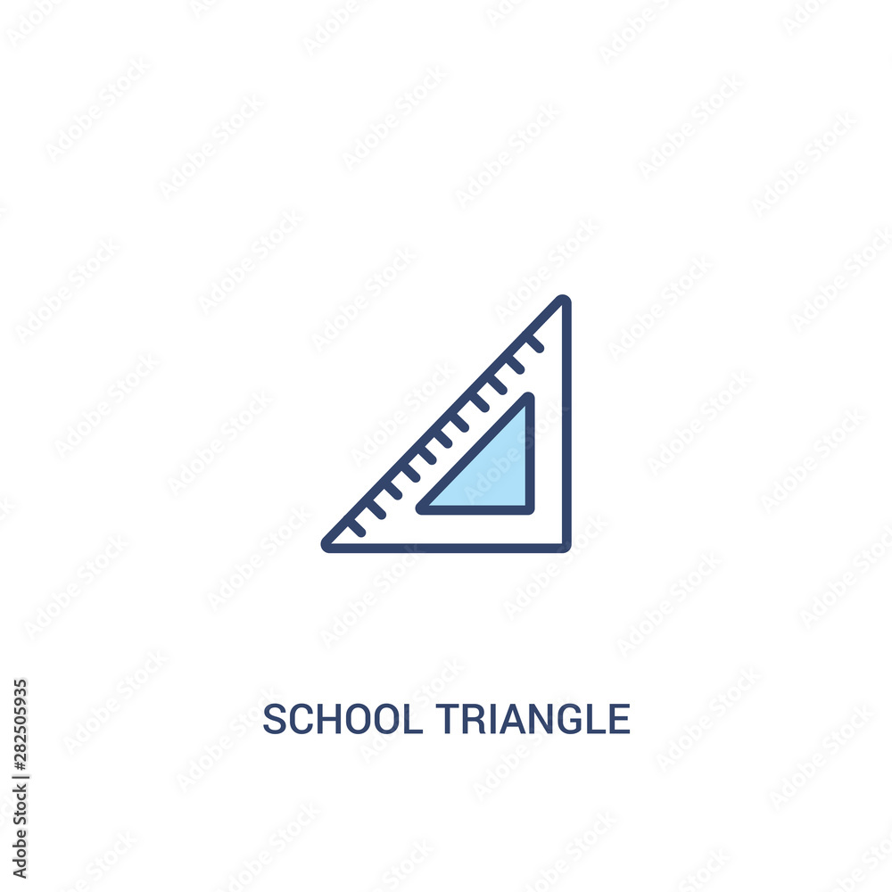 school triangle concept 2 colored icon. simple line element illustration. outline blue school triangle symbol. can be used for web and mobile ui/ux. school triangle concept 2 colored icon. simple line element illustration. outline blue school triangle symbol. can be used for web and mobile ui/ux.
