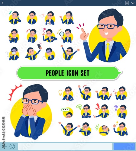 flat type glasses Honest man_icon