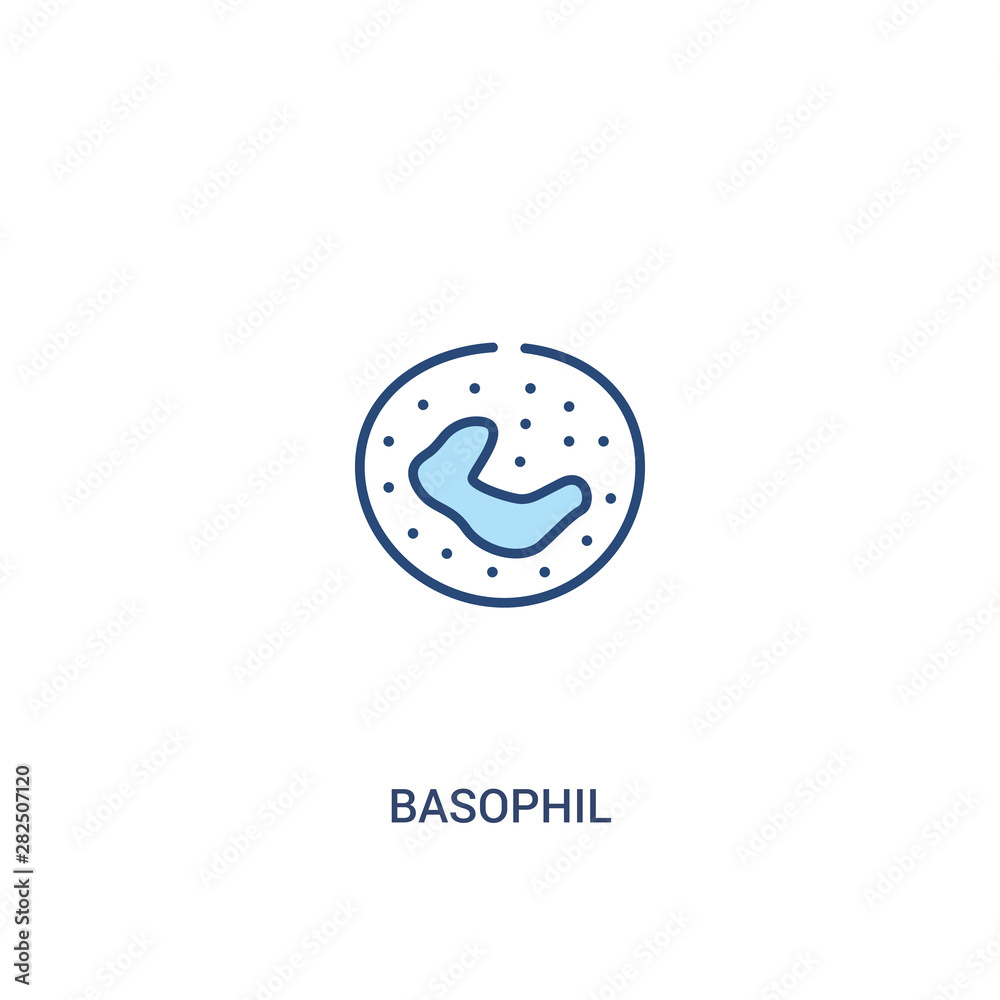 basophil concept 2 colored icon. simple line element illustration. outline blue basophil symbol. can be used for web and mobile ui/ux. basophil concept 2 colored icon. simple line element illustration. outline blue basophil symbol. can be used for web and mobile ui/ux.
