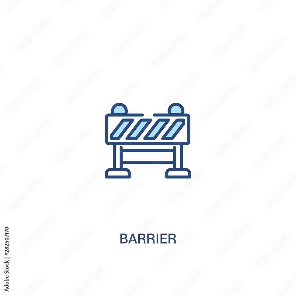 barrier concept 2 colored icon. simple line element illustration. outline blue barrier symbol. can be used for web and mobile ui/ux. barrier concept 2 colored icon. simple line element illustration. outline blue barrier symbol. can be used for web and mobile ui/ux.