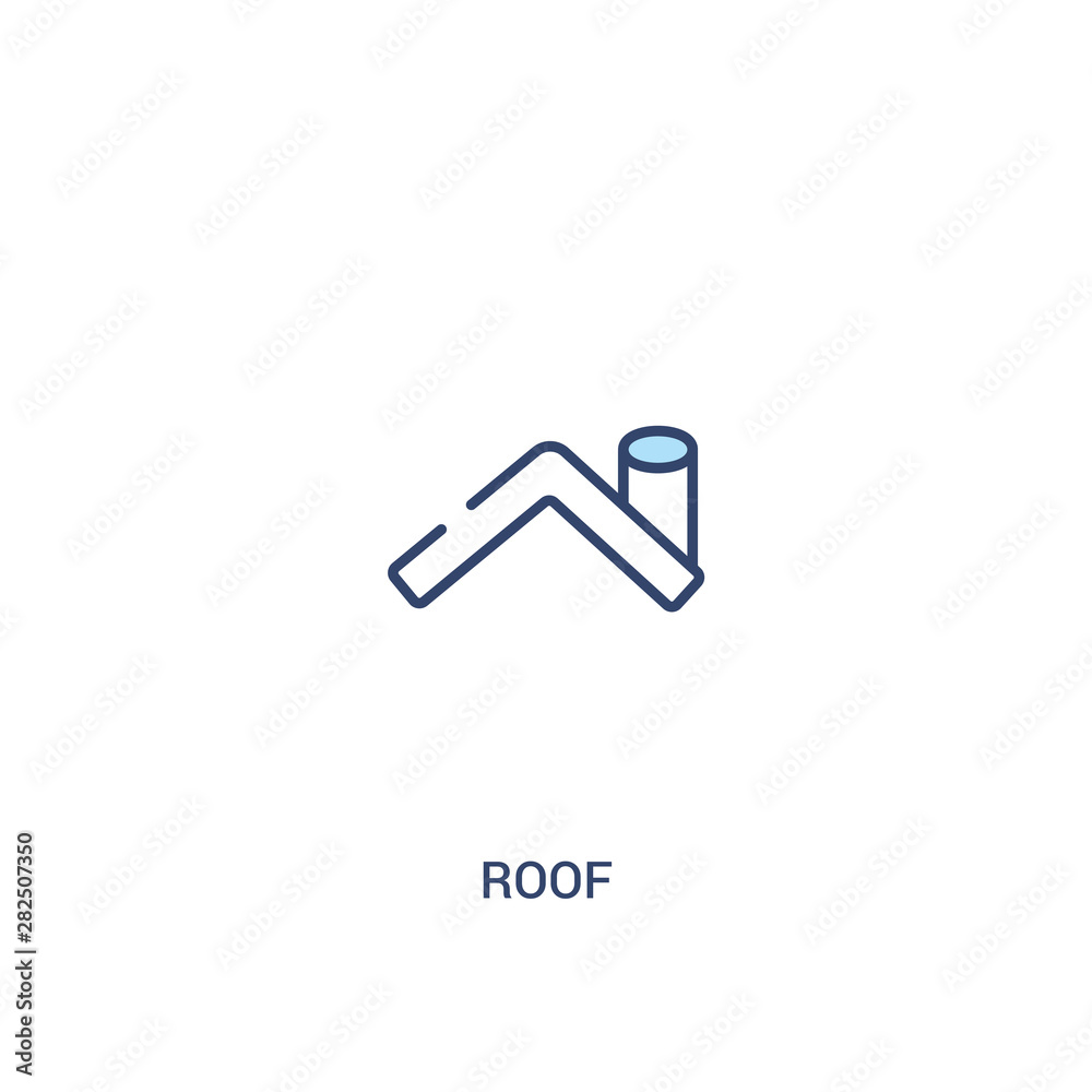roof concept 2 colored icon. simple line element illustration. outline blue roof symbol. can be used for web and mobile ui/ux. roof concept 2 colored icon. simple line element illustration. outline blue roof symbol. can be used for web and mobile ui/ux.