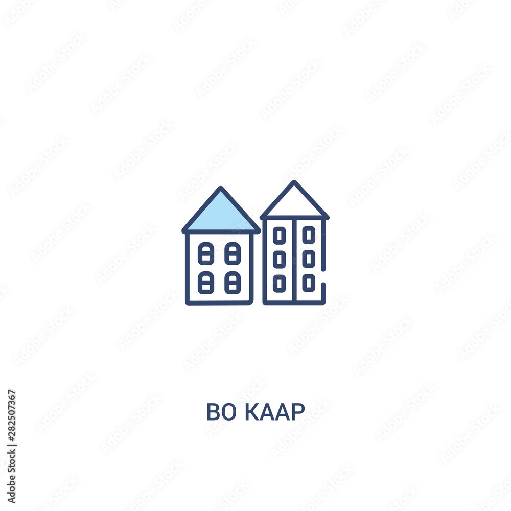 bo kaap concept 2 colored icon. simple line element illustration. outline blue bo kaap symbol. can be used for web and mobile ui/ux. bo kaap concept 2 colored icon. simple line element illustration. outline blue bo kaap symbol. can be used for web and mobile ui/ux.