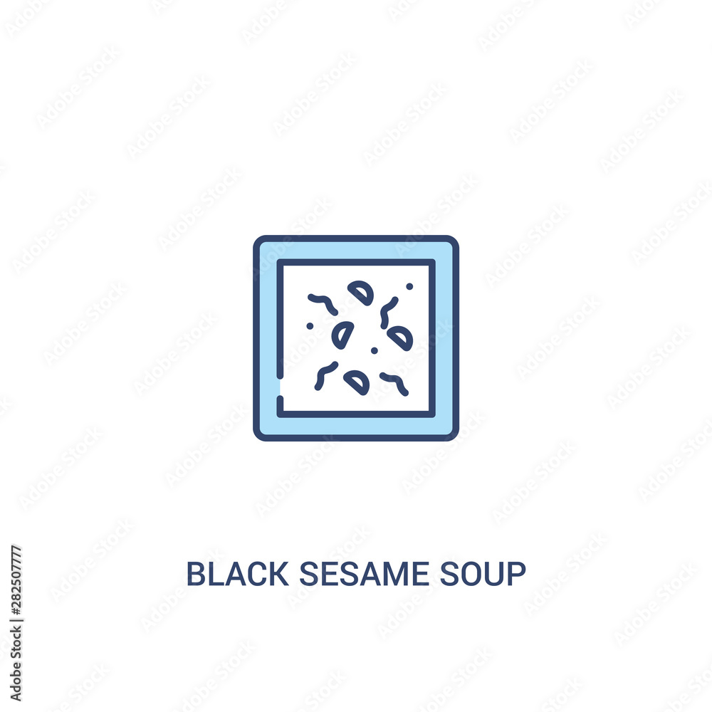 black sesame soup concept 2 colored icon. simple line element illustration. outline blue black sesame soup symbol. can be used for web and mobile ui/ux. black sesame soup concept 2 colored icon. simple line element illustration. outline blue black sesame soup symbol. can be used for web and mobile ui/ux.