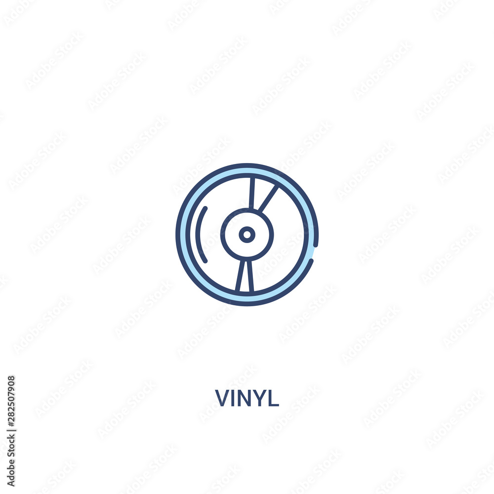 vinyl concept 2 colored icon. simple line element illustration. outline blue vinyl symbol. can be used for web and mobile ui/ux. vinyl concept 2 colored icon. simple line element illustration. outline blue vinyl symbol. can be used for web and mobile ui/ux.