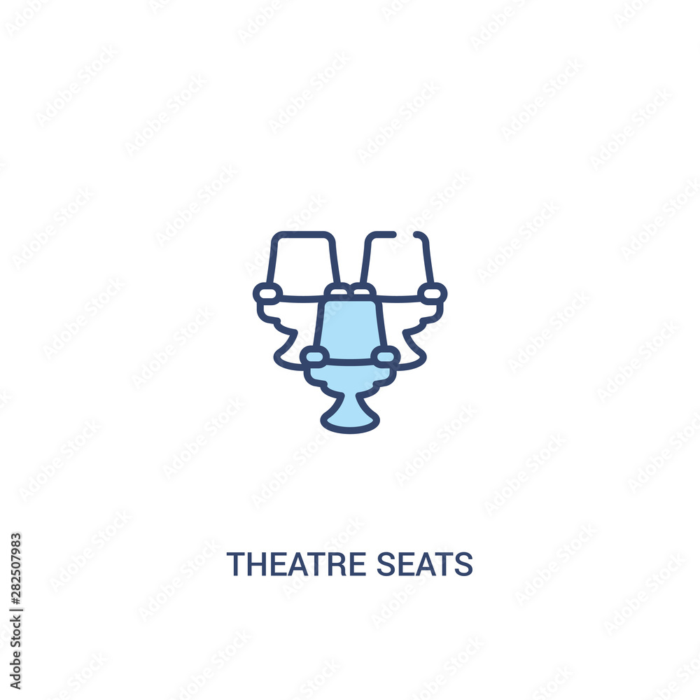 theatre seats concept 2 colored icon. simple line element illustration. outline blue theatre seats symbol. can be used for web and mobile ui/ux. theatre seats concept 2 colored icon. simple line element illustration. outline blue theatre seats symbol. can be used for web and mobile ui/ux.
