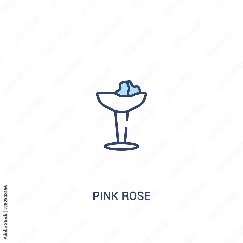 pink rose concept 2 colored icon. simple line element illustration. outline blue pink rose symbol. can be used for web and mobile ui/ux. pink rose concept 2 colored icon. simple line element illustration. outline blue pink rose symbol. can be used for web and mobile ui/ux.