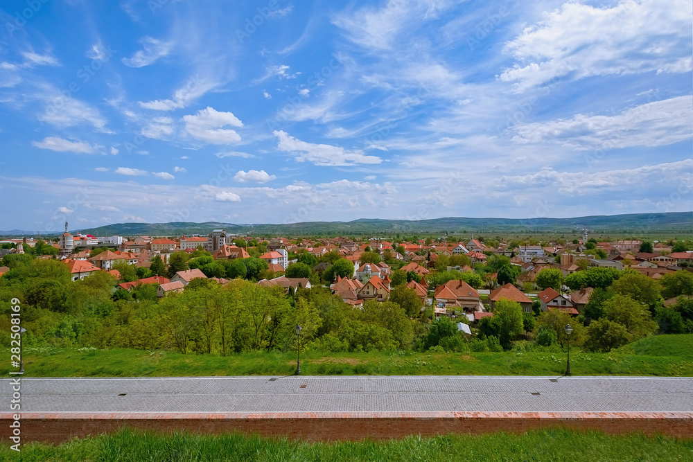 View on Alba Iulia City from Alba Carolina Citadel Side, Romania
