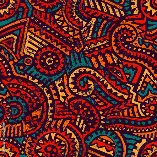 Obraz na plátně Seamless african pattern