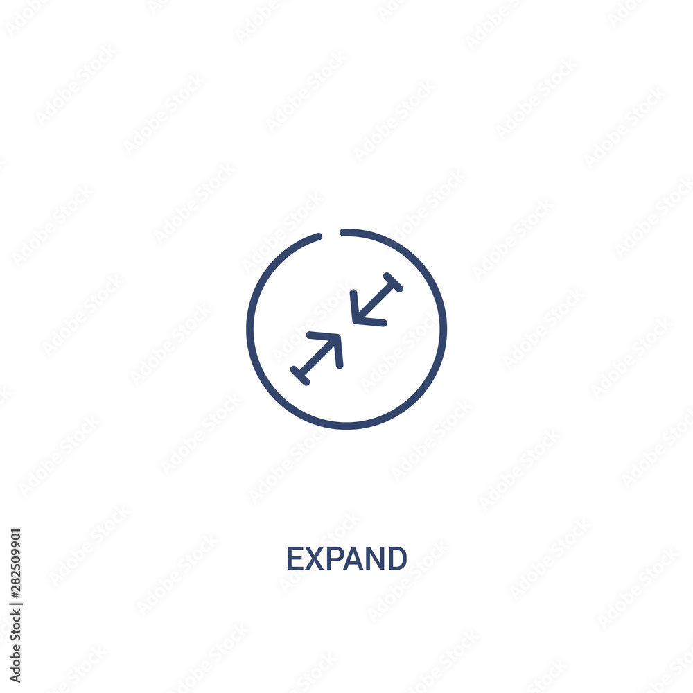 expand concept 2 colored icon. simple line element illustration. outline blue expand symbol. can be used for web and mobile ui/ux. expand concept 2 colored icon. simple line element illustration. outline blue expand symbol. can be used for web and mobile ui/ux.