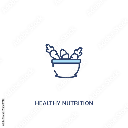 healthy nutrition concept 2 colored icon. simple line element illustration. outline blue healthy nutrition symbol. can be used for web and mobile ui ux.