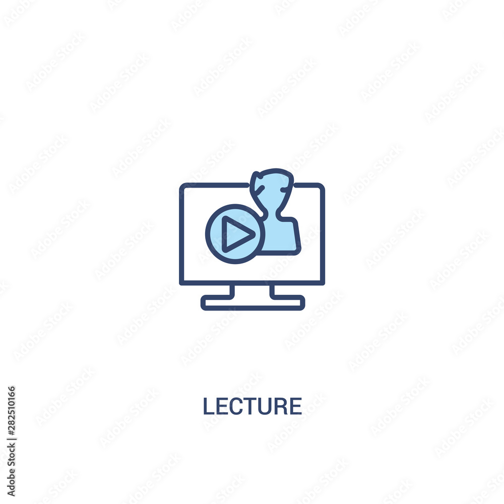 lecture concept 2 colored icon. simple line element illustration. outline blue lecture symbol. can be used for web and mobile ui/ux. lecture concept 2 colored icon. simple line element illustration. outline blue lecture symbol. can be used for web and mobile ui/ux.