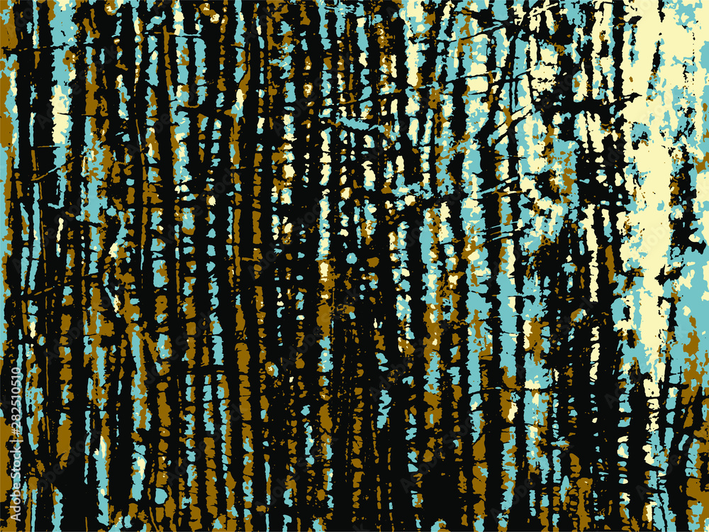 Obraz premium Abstract grunge vector background. Color handcrafted composition of irregular graphic elements.