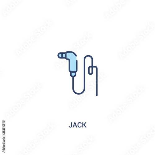 jack concept 2 colored icon. simple line element illustration. outline blue jack symbol. can be used for web and mobile ui/ux.
