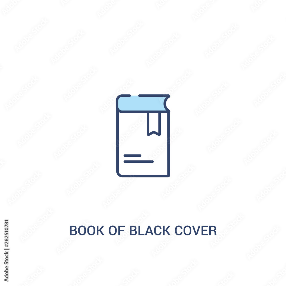 book of black cover concept 2 colored icon. simple line element illustration. outline blue book of black cover symbol. can be used for web and mobile ui/ux. book of black cover concept 2 colored icon. simple line element illustration. outline blue book of black cover symbol. can be used for web and mobile ui/ux.