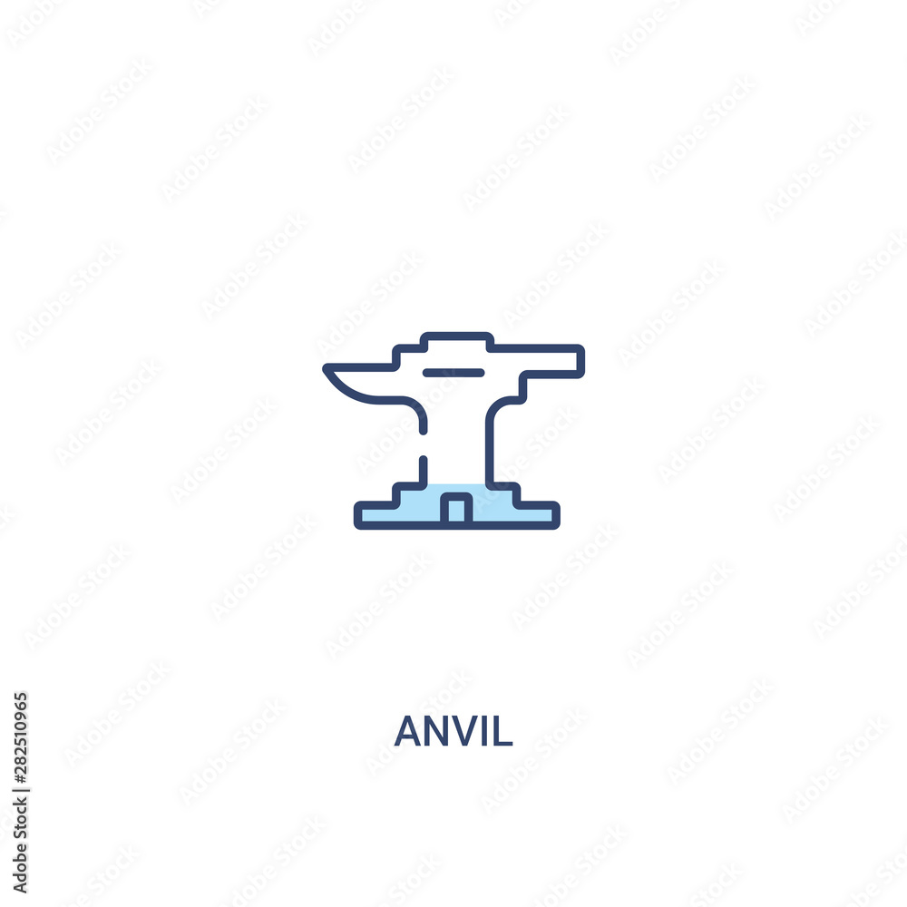 anvil concept 2 colored icon. simple line element illustration. outline blue anvil symbol. can be used for web and mobile ui/ux. anvil concept 2 colored icon. simple line element illustration. outline blue anvil symbol. can be used for web and mobile ui/ux.